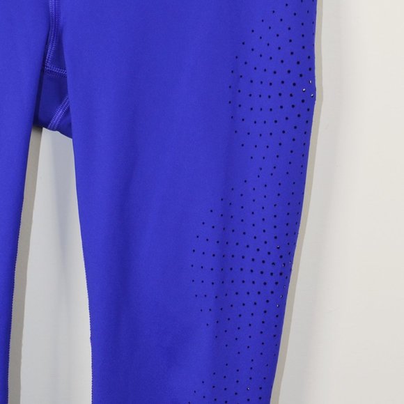 Athleta Velocity Laser Cut Capri Blue Leggings Size S - Picture 8 of 10